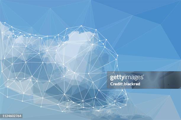 cloud computing concept illustration - cloud computing stock illustrations