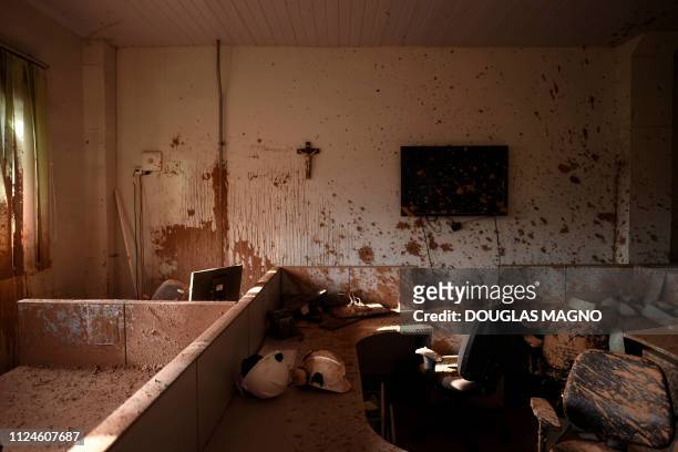Picture of an office at the mining company Vale, taken 20 days after the rupture of a tailings dam in Corrego do Feijao, near Brumadinho, in the...