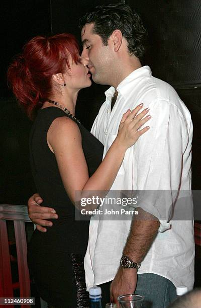 Gabriela Spanic and boyfriend during Miller Lite Presenta Alejandro Montaner and Gabriela Spanic at La Covacha - Doral, Florida - August 12, 2005 at...