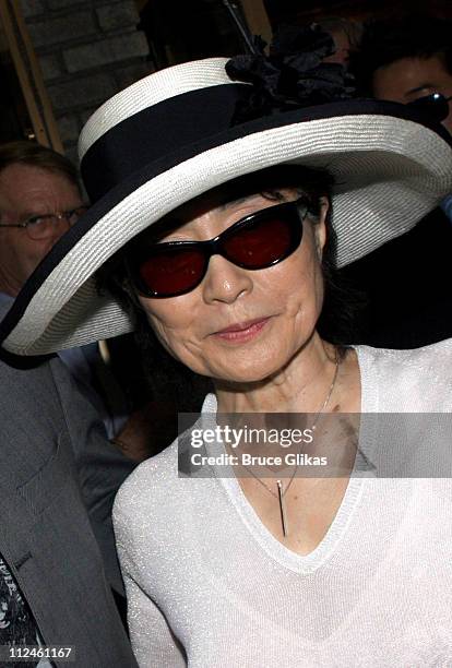 Yoko Ono during "Lennon" Broadway Opening Night - Arrivals at The Broadhurst Theater in New York City, New York, United States.