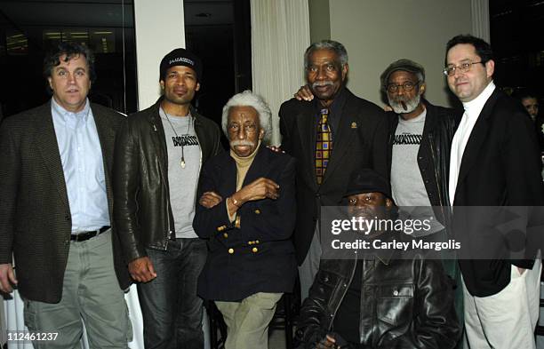 Tom Bernard, Mario Van Peebles, writer and director, Gordon Parks, Ossie Davis, Daryl Mitchell, Melvin Van Peebles, writer and Michael Barker