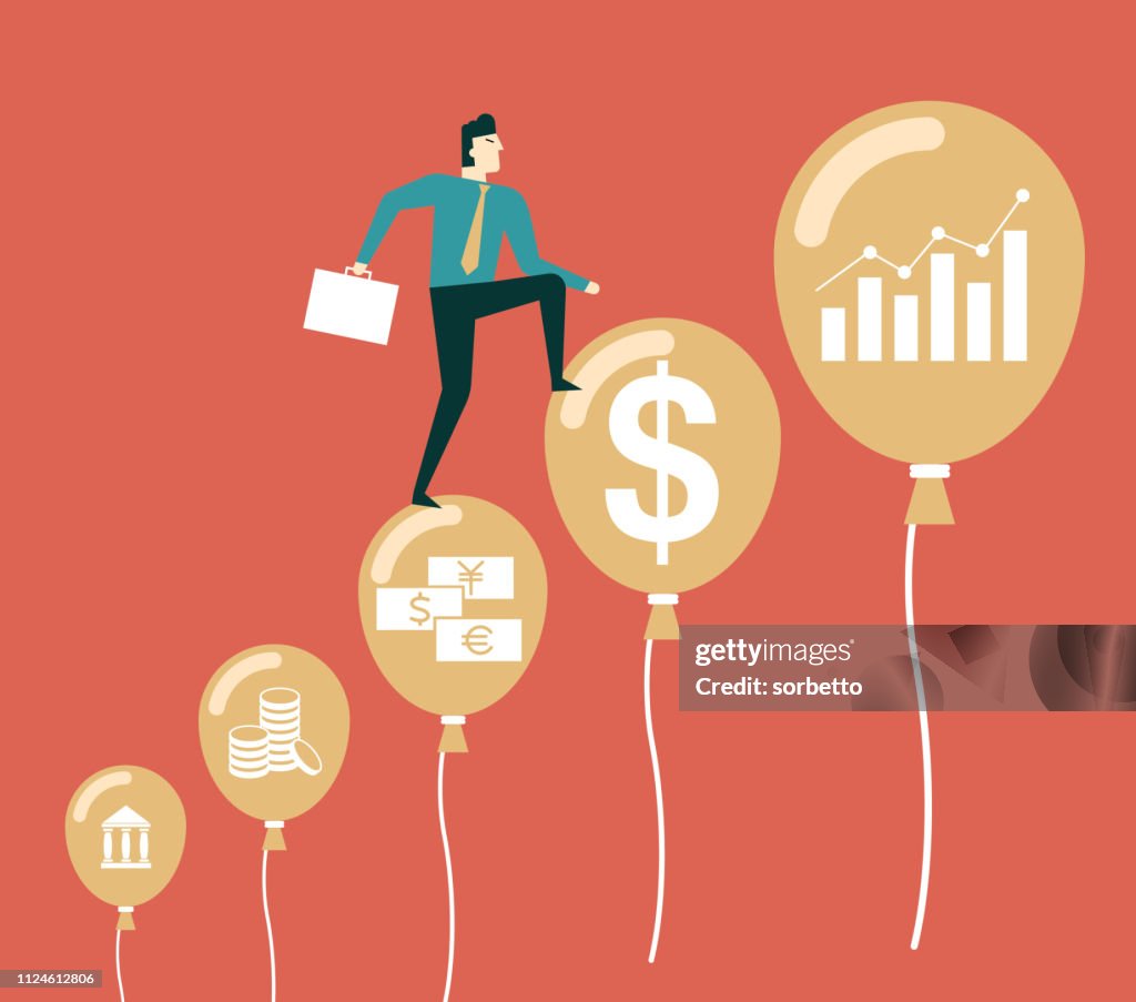 Financial bubble - Businessman