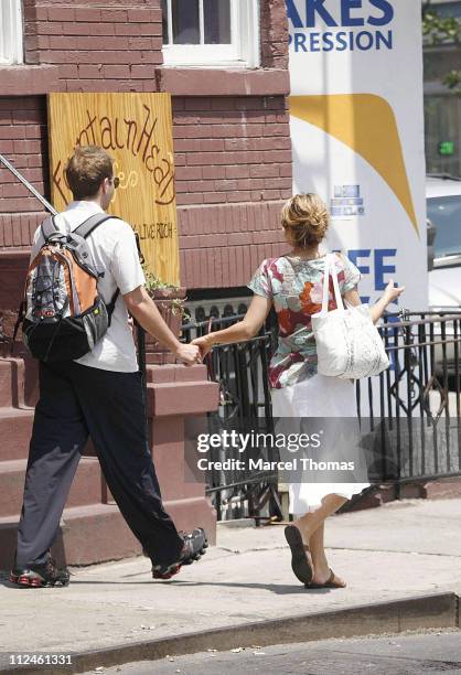 Bradley Cooper and Jennifer Esposito during Jennifer Esposito and Bradley Cooper Sighting in New York - May 30, 2006 at West Village in New York...