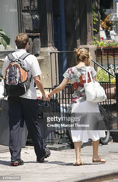 Bradley Cooper and Jennifer Esposito during Jennifer Esposito and Bradley Cooper Sighting in New York - May 30, 2006 at West Village in New York...