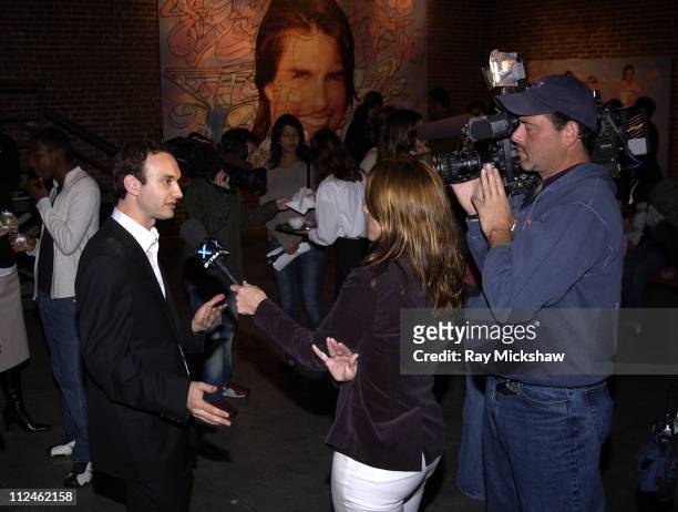 Jeff Vespa speaks with the media during Motorola Hosts Opening of "Hollywood Graffiti" - First Exhibition from Artist Jeff Vespa to Benefit OPCC at...