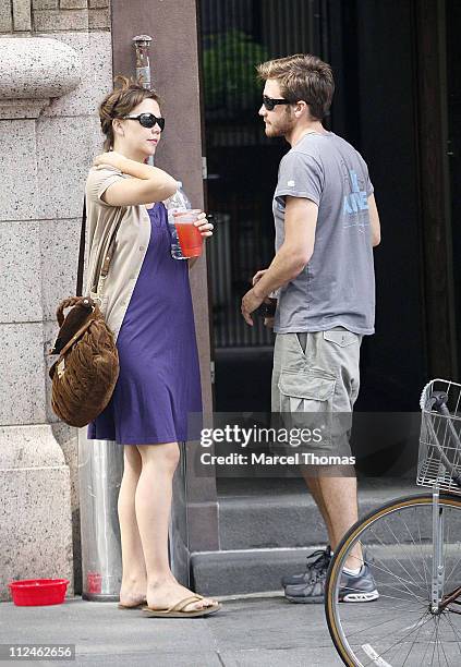 Maggie Gyllenhaal and Jake Gyllenhaal during Jake Gyllenhaal, Maggie Gyllenhaal, and Peter Sarsgaard Sighting in New York - May 31, 2006 in New York...