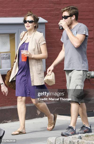 Maggie Gyllenhaal and Jake Gyllenhaal during Jake Gyllenhaal, Maggie Gyllenhaal, and Peter Sarsgaard Sighting in New York - May 31, 2006 in New York...
