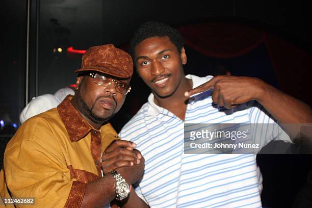Kay Slay and Ron Artest during DJ Kay Slay Birthday Smash Out Hosted by Buffie the Body at The Players Club in New York, New York, United States.