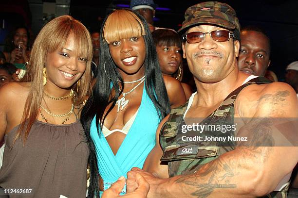 Sunny of Hot 97, Remy Martin and Melle Mel during DJ Kay Slay Birthday Smash Out Hosted by Buffie the Body at The Players Club in New York, New York,...