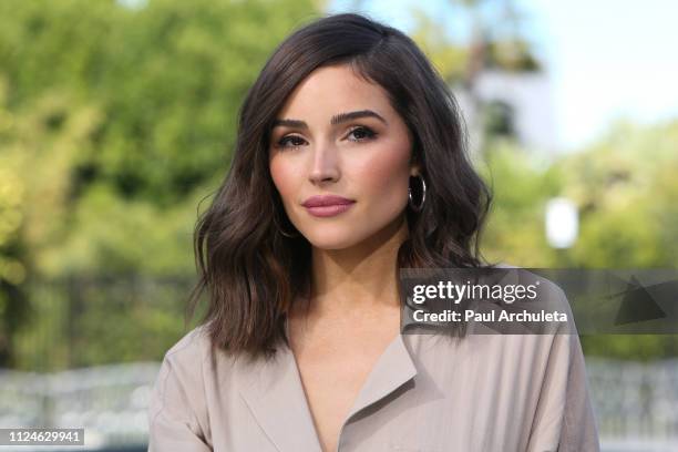 Fashion Model / TV Personality Olivia Culpo visits the set of "Extra" at Universal Studios Hollywood on January 24, 2019 in Universal City,...