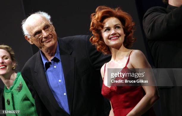 Arthur Miller and Carla Gugino during "After The Fall" Broadway Opening Night - Arrivals and Curtain Call at American Airlines Theater in New York...