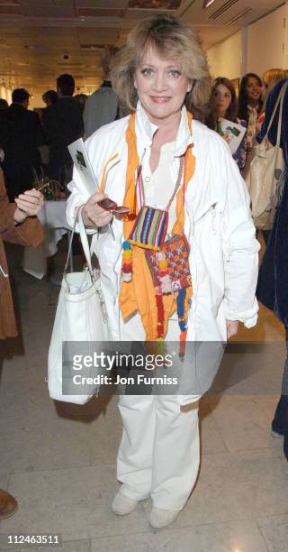 Amanda Barrie during "Protect the Human" Private View - May 31, 2006 at The Hospital in London, Great Britain.