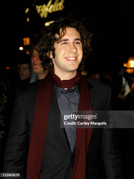 Josh Groban during "The Polar Express" New York Premiere at Ziegfeld Theater in New York City, New York, United States.