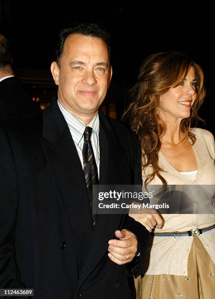 Tom Hanks and Rita Wilson during "The Polar Express" New York Premiere at Ziegfeld Theater in New York City, New York, United States.