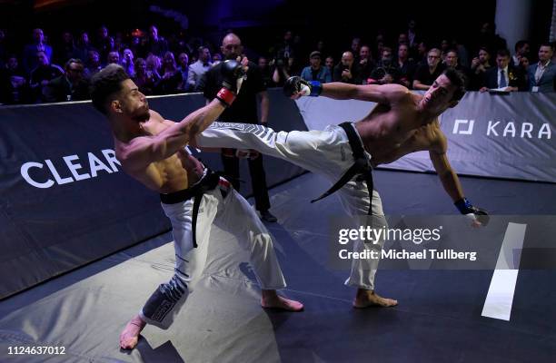 Live karate competition at the Karate Combat: Hollywood livestreaming karate competition at Avalon on January 24, 2019 in Hollywood, California.
