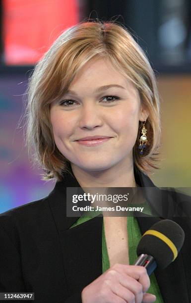 Julia Stiles during Julia Stiles Visits MTV's "TRL" - March 29, 2004 at MTV Studios, Times Square in New York City, New York, United States.