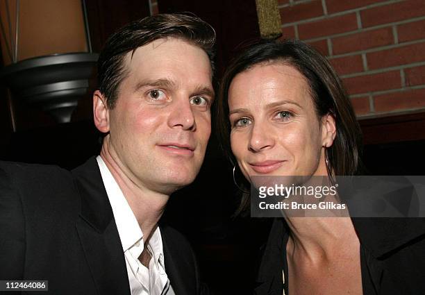 Peter Krause and Rachel Griffiths during "After The Fall" Broadway Opening Night - After Party at B.B. Kings in New York City, New York, United...