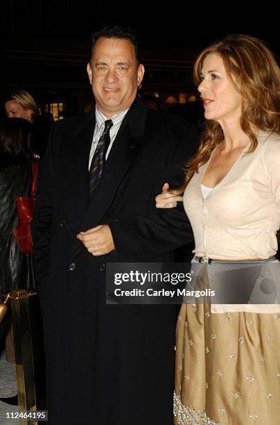 Tom Hanks and Rita Wilson during "The Polar Express" New York Premiere at Ziegfeld Theater in New York City, New York, United States.