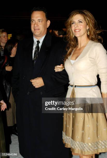 Tom Hanks and Rita Wilson during "The Polar Express" New York Premiere at Ziegfeld Theater in New York City, New York, United States.