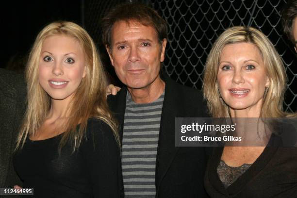 Chloe Lattanzi, Cliff Richard and Olivia Newton John