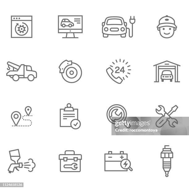 stockillustraties, clipart, cartoons en iconen met ui ux design - autobergplaats