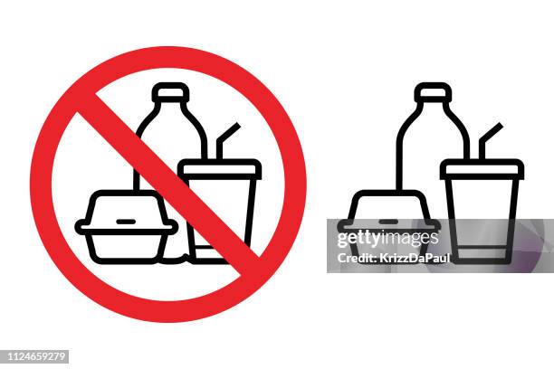 no plastic sign - plastic wrap stock illustrations