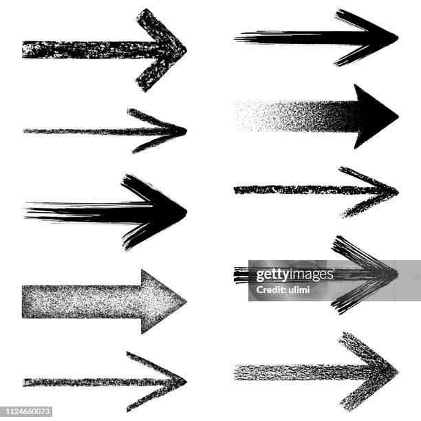 arrows, vector design elements - chalk arrow stock illustrations