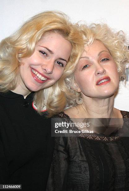 Nellie McKay and Cyndi Lauper during "Threepenny Opera" on Broadway - Photocall at Roundabout Theater Penthouse in New York, NY, United States.