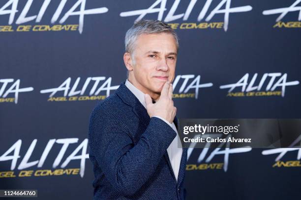 Actor Christoph Waltz attends 'Alita: Angel De Combate' photocall at the Villamagna Hotel on January 25, 2019 in Madrid, Spain.