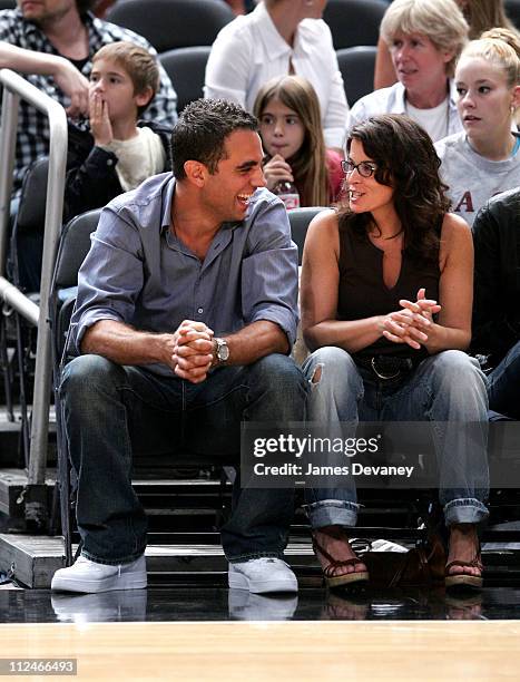 Bobby Cannavale and Annabella Sciorra during Celebrities Attend Los Angeles Sparks vs New York Liberty Game - June 3, 2006 at Madison Square Garden...