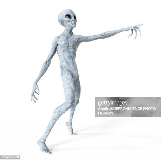 illustration of a humanoid alien - grey aliens stock illustrations