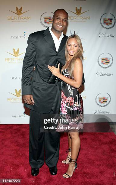 Antoine Walker and guest during Shaq's 34th "Scarface" Birthday Party - Arrivals at Indian Creek Island in Miami Beach, Florida, United States.