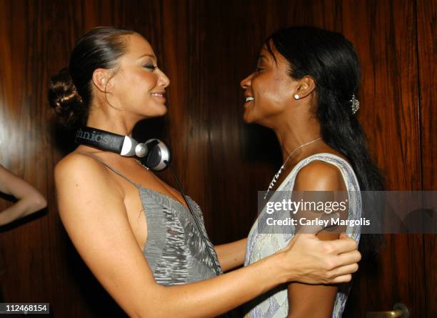 Sky Nellor and Genevieve Jones during Olympus Fashion Week Fall 2005 - Zac Posen - MAC After Party at The Four Season's Restaurant in New York City,...