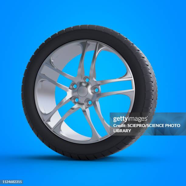 stockillustraties, clipart, cartoons en iconen met illustration of a tyre - autoband