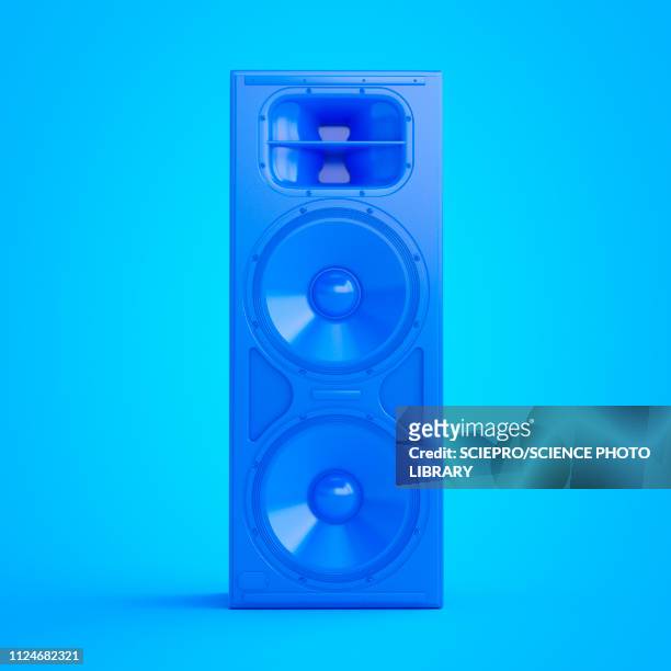 illustration of a blue speaker - stereoanlage stock-grafiken, -clipart, -cartoons und -symbole