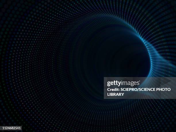 illustration of an abstract plexus tunnel - spotted stock illustrations