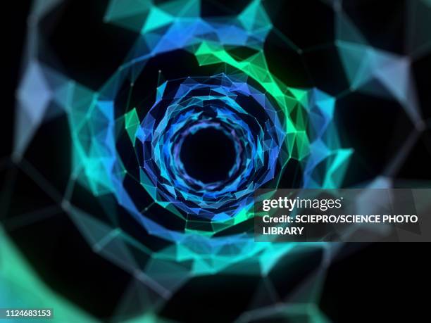 illustration of a plexus tunnel - tunnel stock illustrations