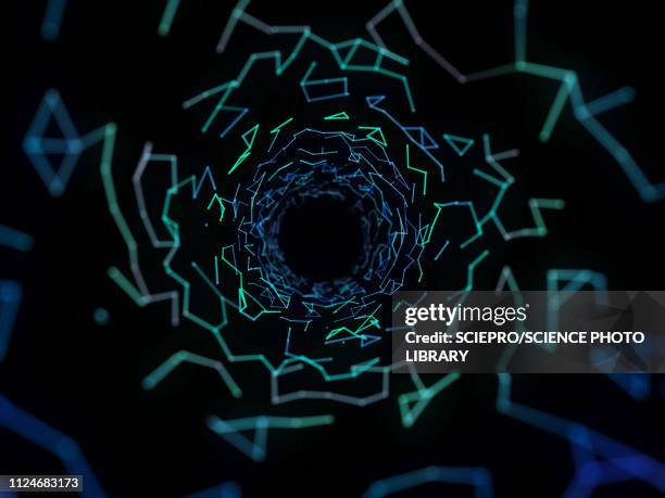 illustration of a plexus tunnel - tunnel stock illustrations