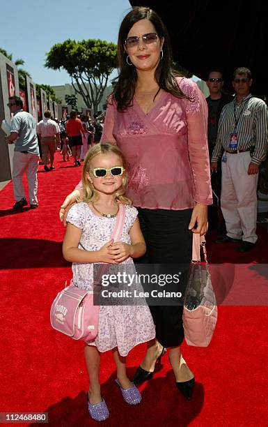 Marcia Gay Harden and her daughter Eulala Grace during "The Priness Diaries 2: Royal Engagement" Premiere- Red Carpet at Downtown Disney Theatre in...