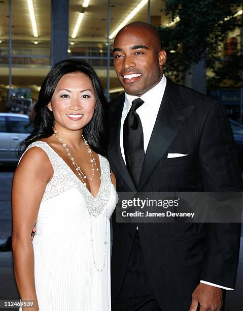 Tiki Barber and wife during 38th Annual Party in the Garden - Outside Arrivals at MoMa in New York City, New York, United States.