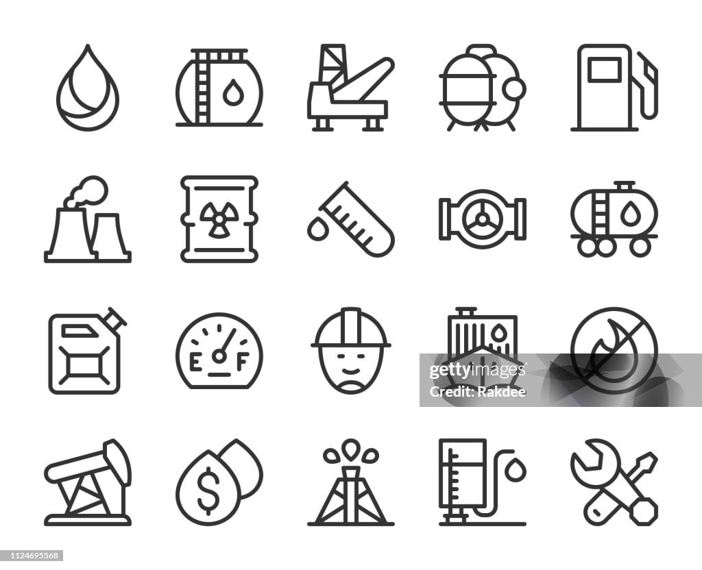 Fuel Industry - Line Icons