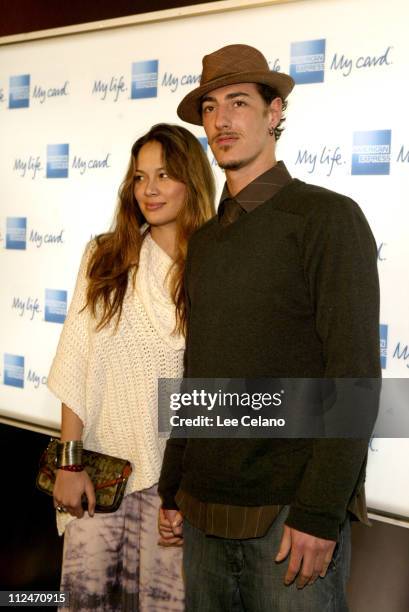 Moon Bloodgood and Eric Balfour during American Express "Jam Sessions" at House of Blues - Red Carpet at House of Blues in Los Angeles, California,...