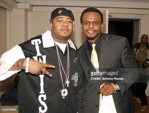 Twista and Carl Thomas during 3rd Annual Doug Banks Jam Session at Hammerstein Ballroom in New York City, New York, United States.