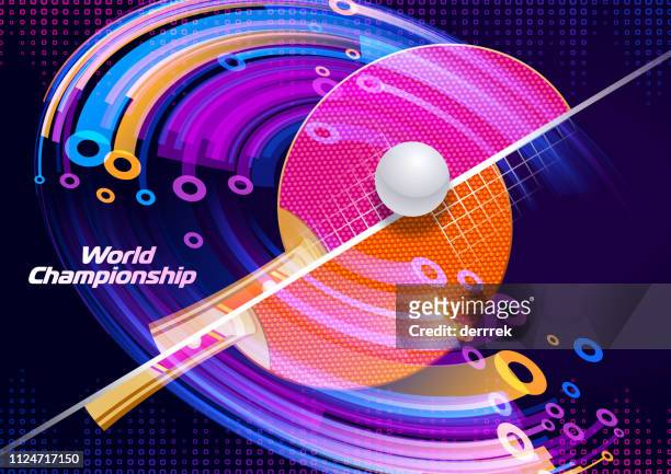 ilustrações de stock, clip art, desenhos animados e ícones de table tennis - campeonato mundial de ténis de mesa