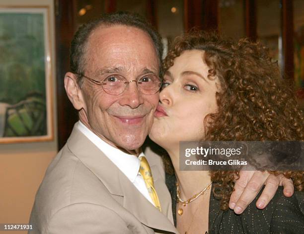 Joel Grey and Bernadette Peters during Joel Grey's 72nd Birthday Party at Michael's at Michael's in New York City, New York, United States.