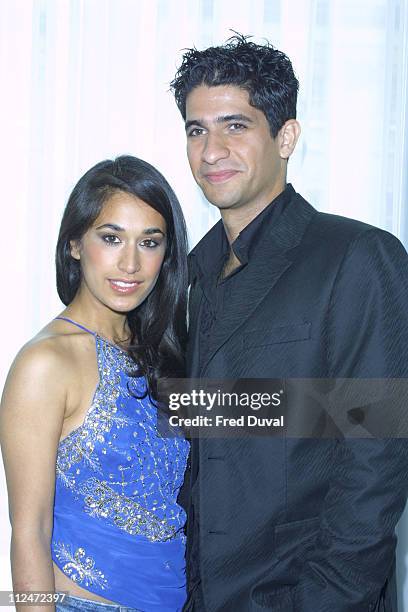 Raza Jaffrey and Preeya Kalidas during "Bombay Dreams" Photoshoot to Promote The Silver Clef Awards at Intercontinental Hotel in London, United...