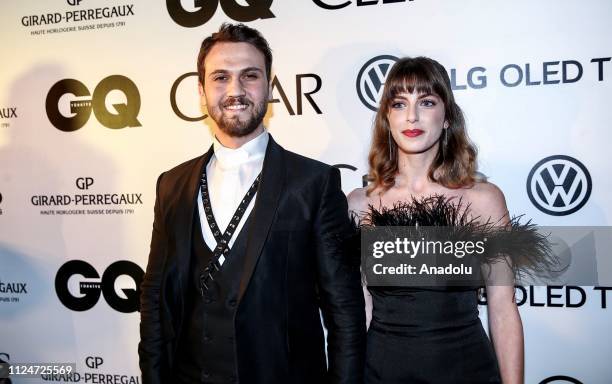 Actor Aras Bulut Iynemli , who was chosen 'Actor of the Year' award, attends the GQ Men Of The Year Award Ceremony at the Volkswagen Arena in...