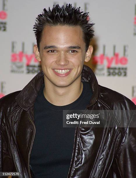 Gareth Gates during Elle Style Awards - September 17, 2002 at Natural History Museum in London, United Kingdom.