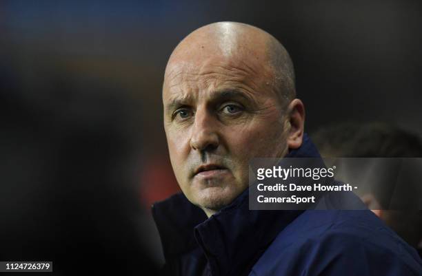 Wigan Athletic's Manager Paul Cook WIGAN, ENGLAND during the Sky Bet Championship match between Wigan Athletic and Stoke City at DW Stadium on...