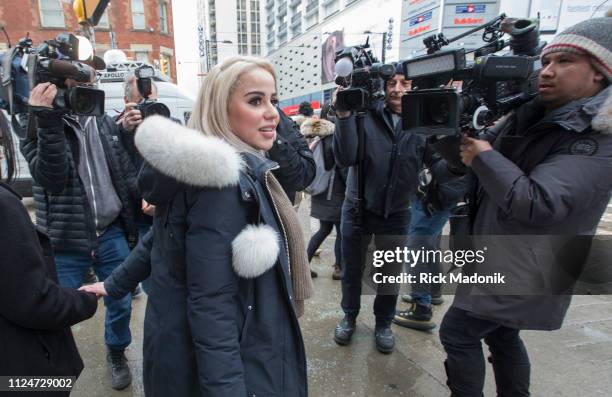 Marcella Zoia leaves College Park court after appearing on charges related to the chair throwing incident. Toronto Star/Rick Madonik